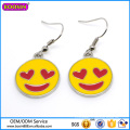 Boucles d&#39;oreilles en gros rouge lèvres usine de Guangzhou, boucle d&#39;oreille thème Emoji